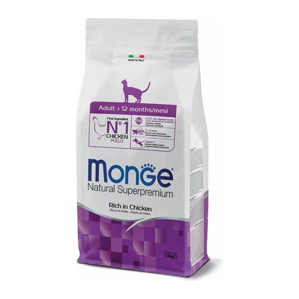 Храна за мачки Monge Adult Rich in Chicken 1,5кг