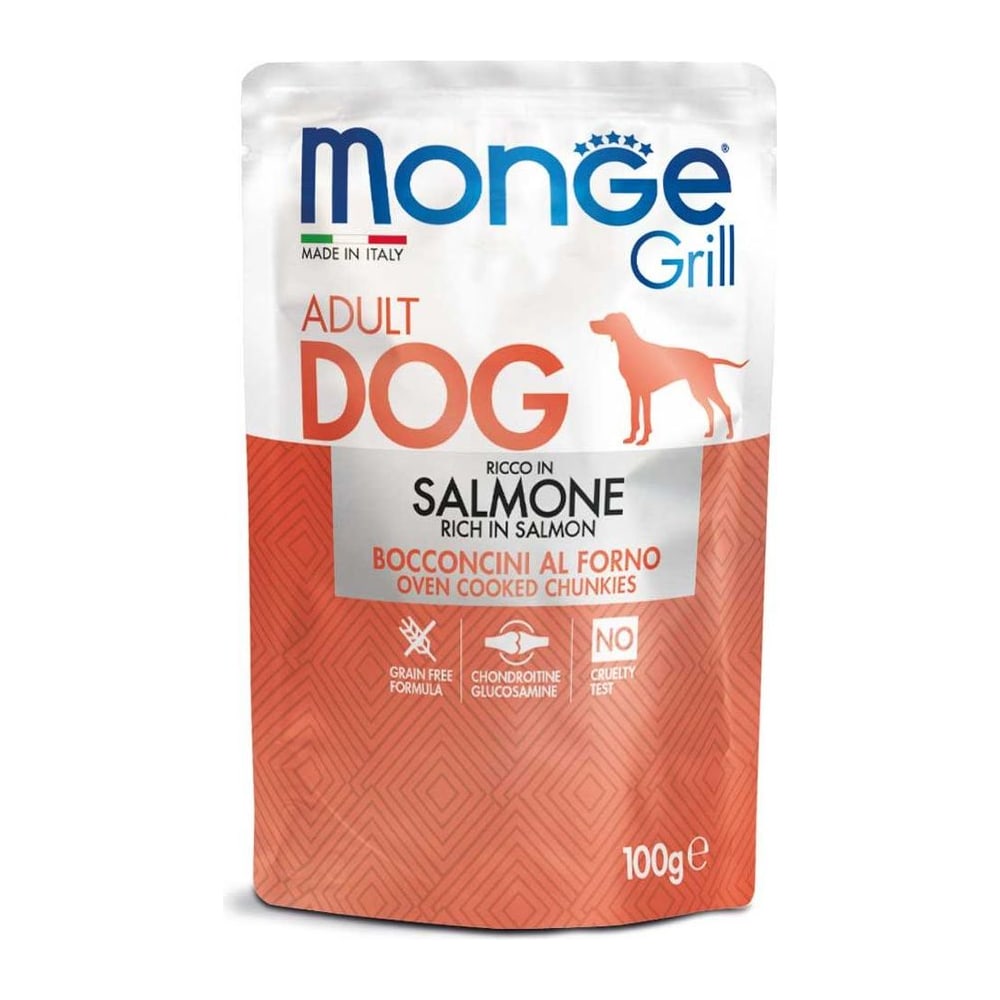 Храна за кучиња Monge Grill Adult Salmon (влажна храна) 24*100гр