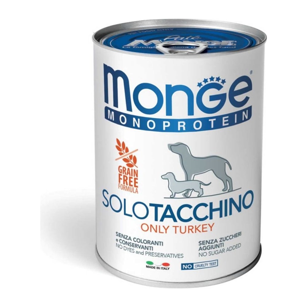 Храна за кучиња Monge Monoprotein Only Turkey (влажна храна) 400гр