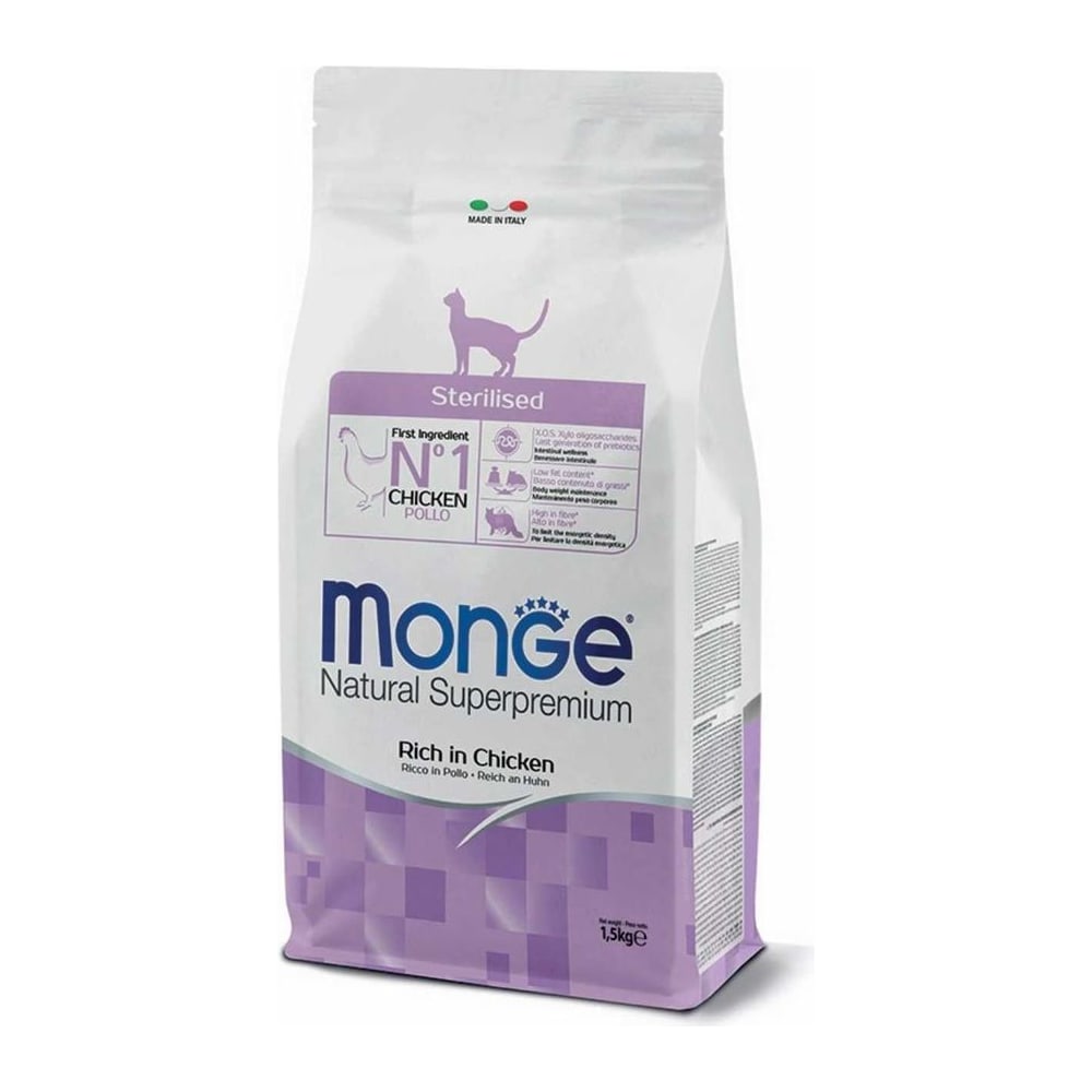 Храна за мачки Monge Sterilised Rich in Chicken 1,5кг