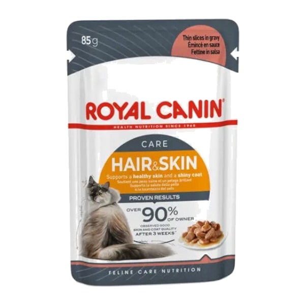 Храна за мачки Royal Canin® Hair & Skin Care in gravy (влажна храна) 12*85гр